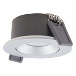Ledvance LED-Spot Air Adjust Aluminium Silber 4W 320lm 36D - 930 Warmweiß | Ausschnitt 68mm - IP23 - Höchste Farbwiedergabe - Dimmbar