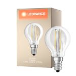 Ledvance Classic LED E14 Birne Fadenlampe Klar 2.5W 250lm - 827 Extra Warmweiß | Ersatz für 25W