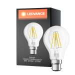 Ledvance Classic Performance LED Glühbirne B22d Birne Fadenlampe Klar 4W 470lm - 827 Extra Warmweiß | Ersatz für 40W