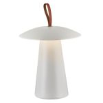 Nordlux Tischlampe Ara Akku Aluminium Weiß 2W 240lm - 830 Warmweiß | Dimmbar Touch