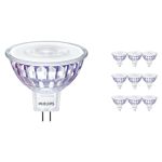 Mehrfachpackung 10x Philips Master Value LED Spot GU5.3 MR16 7.5W 630lm 60D - 930 Warmweiß | Höchste Farbwiedergabe - Dimmbar - Ersatz für 50W