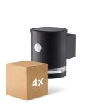 Mehrfachpackung 4x D'Lite Wandleuchte Solis Solar Schwarz Up & Down - 830 Warmweiß | IP54 - Bewegungssensor