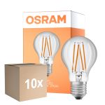 Mehrfachpackung 10x Osram Led Star Classic LED E27 Birne Fadenlampe Klar 4.9W 470lm - 827 Extra Warmweiß | Lichtsensor