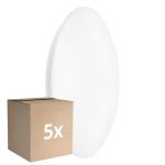 Mehrfachpackung 5x Ledvance LED-Wand- und Deckenleuchte Surface CIRCULAR 500 PS Stahl Weiß 42W 3500lm - 830 Warmweiß | IP44