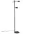 Nordlux Clyde Stehlampe Metall Schwarz 8W 350lm - 827 Extra Warmweiß | 3-Stufen Dimmbar