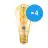 Mehrfachpackung 4x Ledvance Vintage 1906 LED E27 Birne Gold 4W 300lm - 820 Extra Warmweiß | Ersatz für 25W