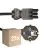 Mehrfachpackung 25x Noxion GST - Kompatibel Versorgungskabel Schwarz - Weiblich + Schuko Europlug - 2m - 3 pole 0.75mm2
