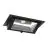 LED Downlight Wallwasher Wally Maxi Schwarz 46W 6050lm 70x75D - 830 Warmweiß - 238x145mm