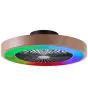 Brilliant Slimline Ventilator Plastik Metall Beige Schwarz 36W 4700lm - 830-865 CCT+RGB | 490mm - Fernsteuerung Dimmbar