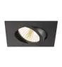 SLV New Tria 68 Spot Aluminium Schwarz Quadrat 11W 700lm 38D - 918-930 Dim To Warm | Ausschnitt 68mm - Höchste Farbwiedergabe
