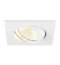 SLV New Tria 68 Spot Aluminium Weiß Quadrat 8.3W 750lm 60D - 930 Warmweiß | Ausschnitt 68mm - Höchste Farbwiedergabe - Dimmbar 