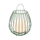 Nordlux Tischlampe Jim To-Go Portable Akku Metall Grün 3W 300lm - 827 Extra Warmweiß | 3-Stufen Dimmbar 