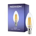 Noxion Lucent LED E14 Kerze Fadenlampe Klar 4.5W 470lm - 827 Extra Warmweiß | Ersatz für 40W