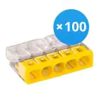 Mehrfachpackung 100x Wago 2273-205  Verbinder| 5 Draht Verbindung