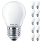 Mehrfachpackung 10x Philips Master Value LED Lustre E27 Kugel Matt 3.4W 470lm - 927 Extra Warmweiß | Höchste Farbwiedergabe - Dimmbar - Ersatz für 40W