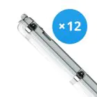 Mehrfachpackung 12x Noxion LED Feuchtraumleuchte Poseidon V3.0 18-30W 2340-4200lm - 830-865 CCT | 120cm - Durchgangsverdrahtung (5x2.5mm2)