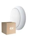 Mehrfachpackung 4x Noxion LED-Wand- und Deckenleuchte Pro V2 12/16/20W 2400lm - 830-840-865 CCT | 325mm - IP65 - Bewegungs- und Lichtsensor + Ring Weiß