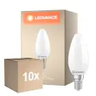 Mehrfachpackung 10x Ledvance Classic LED E14 Kerze Matt 3.4W 470lm - 827 Extra Warmweiß | Dimmbar - Ersatz Für 40W